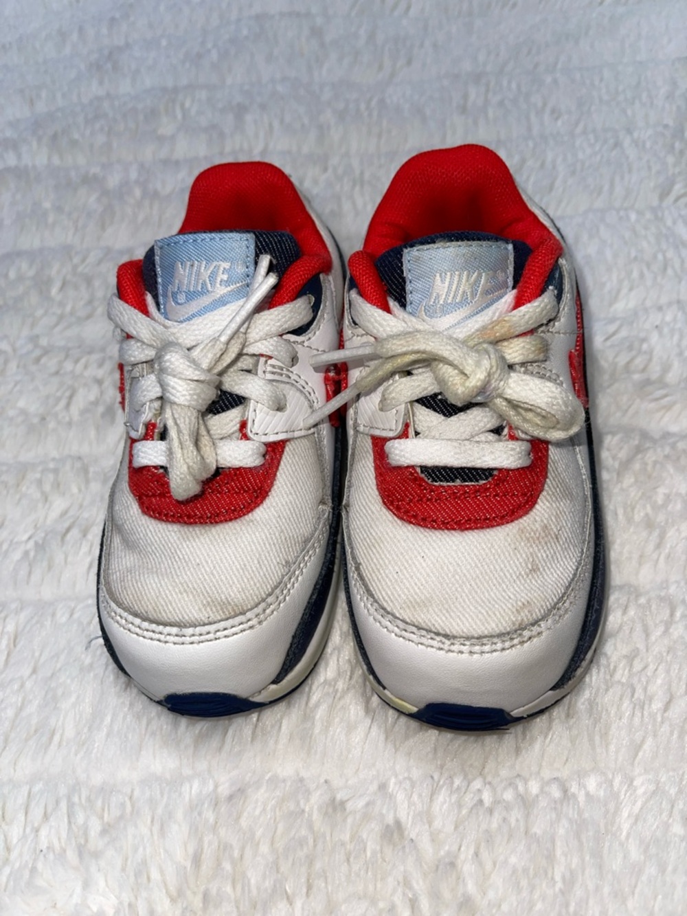 Nike Airmax Kids' White, Red & Blue Athletic Sneakers